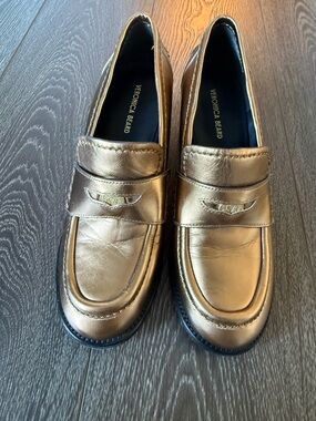 Veronica Beard Penny Block Heel Pumps in metallic